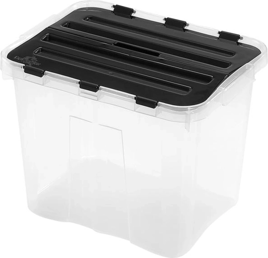 Box portaoggetti in plastica con coperchio HEIDRUN Classic 24 l