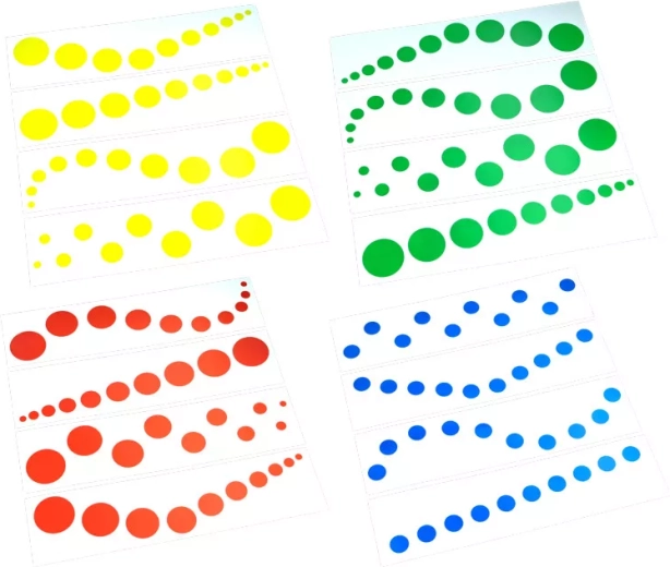 Carte per cilindri colorati senza pomelli Montessori - 1 pezzo