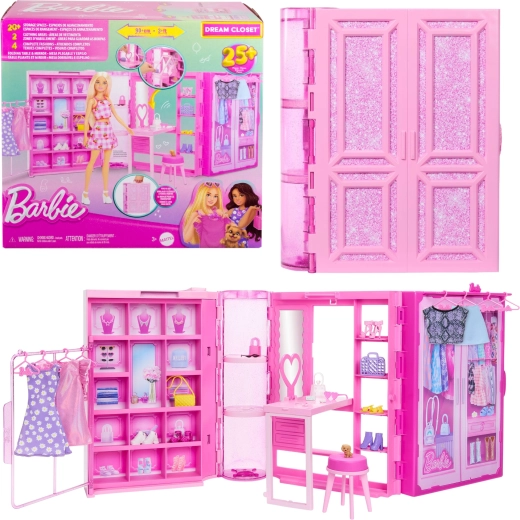 Armadio portatile dei sogni Barbie Dream Closet con più di 25 accessori