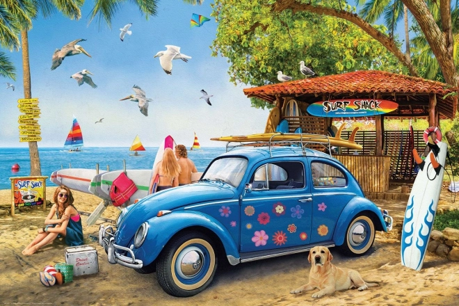 Puzzle Eurographics VW Maggiolino e Surfisti 1000 pezzi