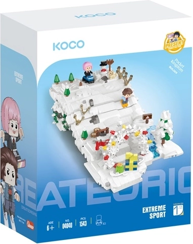 KOCO set di costruzioni bambini sugli sci 1543 pezzi