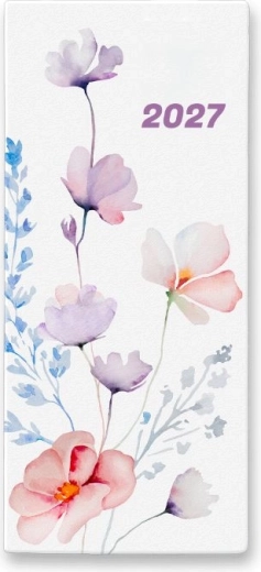 Agenda mensile Flowers 2027 in custodia PVC