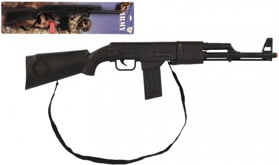 Fucile mitragliatore/pistola di plastica con meccanismo a scatto 66 cm