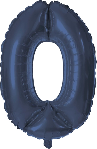 Palloncino in foil cifra 0, 30 cm blu TORO