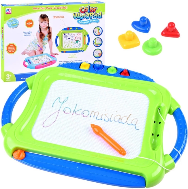 Lavagna magnetica colorata con timbri – Znikopis