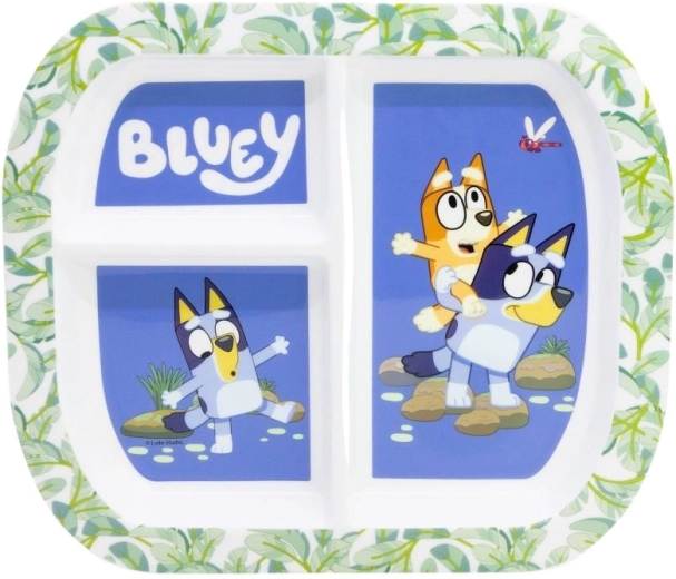 Piatto in plastica con scomparti Bluey - 1 pezzo