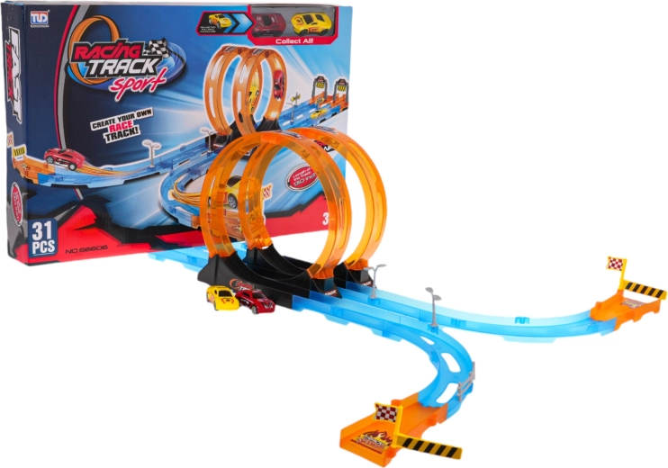 Pista da corsa con anelli stretti