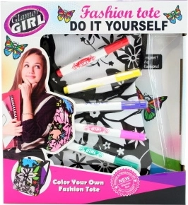 Zainetto da colorare per bambini con pennarelli per tessuti