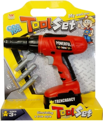 Trapano elettrico giocattolo per bambini con bit