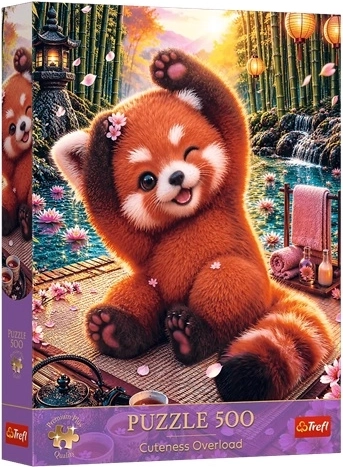 Puzzle Trefl 500 Premium Plus – Cuteness Overload: adorabile panda rossa
