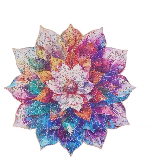 Puzzle in legno Mandala floreale