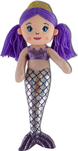 Sirenetta di peluche viola 30 cm