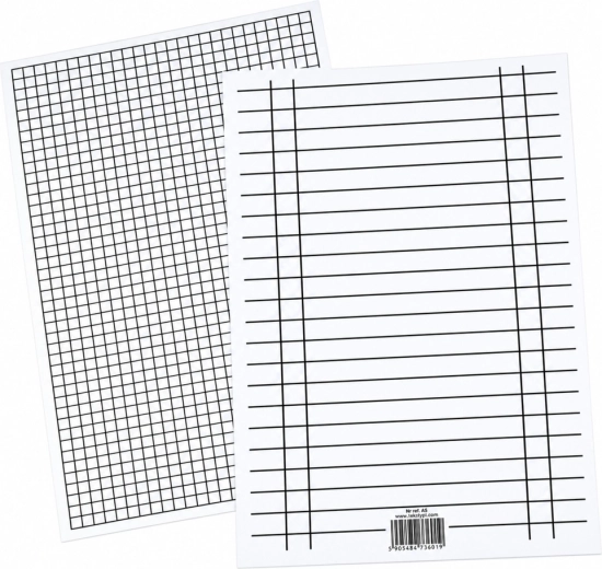 Righello per scrittura scolastico A5 righe/quadretti Interdruk - 1 pezzo
