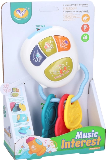 Chiavi giocattolo dell’auto con effetti luminosi e sonori 17 cm - 1 pezzo
