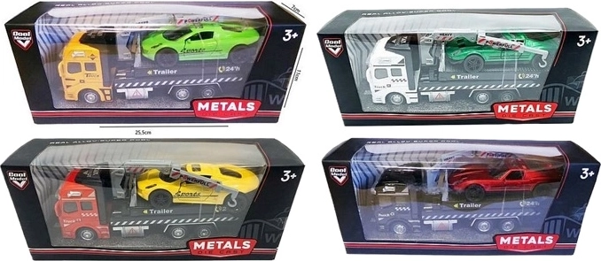 Bisarca giocattolo con motore e automobilina da 20 cm