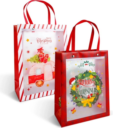 Borsa regalo natalizia con motivo - 1 pezzo