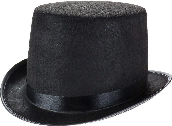 Cilindro nero in feltro