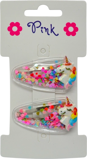 Mollette per capelli con unicorno, 2 pz
