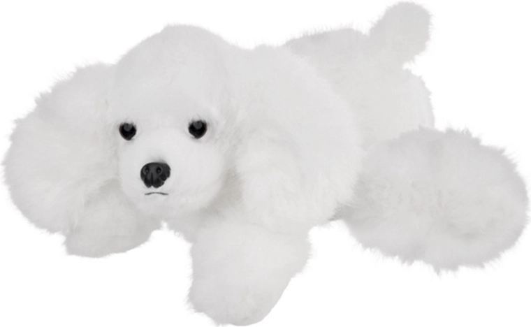 Cagnolino di peluche bianco 28 cm