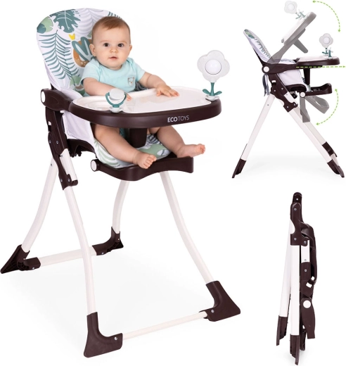 Seggiolone pieghevole con giochi ECOTOYS