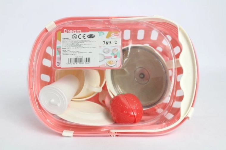Cestino con set da cucina