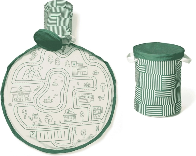 Play&Go soo cesta portagiochi con tappeto da gioco roadmap