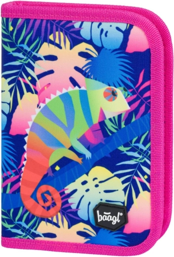 BAAGL Astuccio scolastico classico a due alette Chameleon