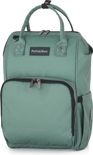 Zaino fasciatoio per passeggino Petite&Mars Jack Misty Green