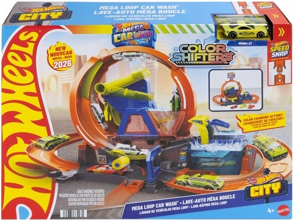 Hot Wheels City Mega autolavaggio con loop