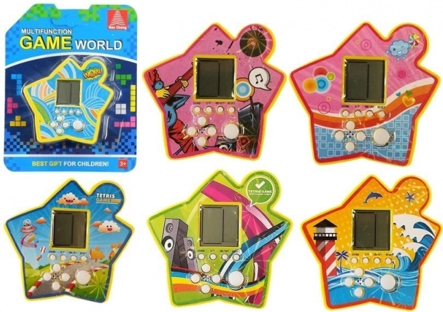 Gioco elettronico tascabile Tetris a forma di stella – giallo