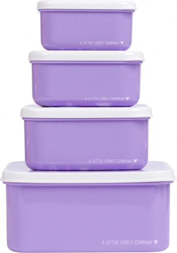 Set di quattro contenitori per snack A Little Lovely Company – Unicorni