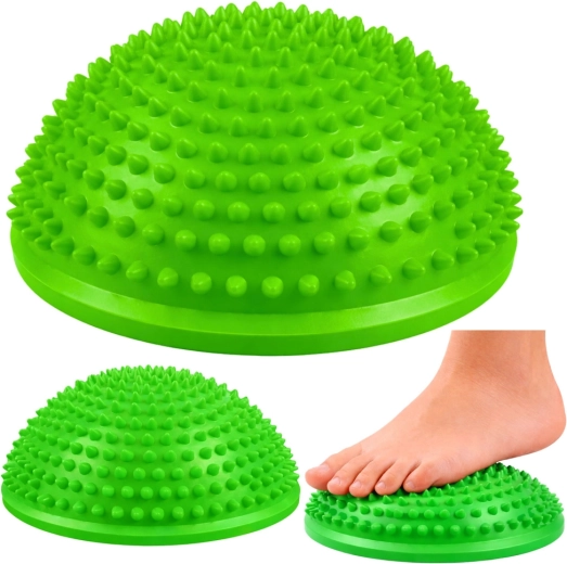 Semisfera sensoriale di equilibrio per massaggio plantare 16 cm – verde