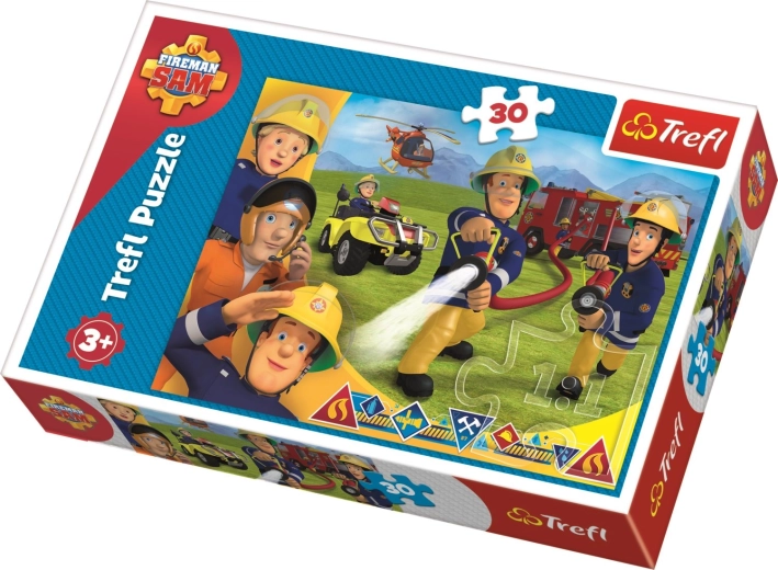 Puzzle 30 pezzi - Sam il Pompiere, Pronti ad aiutare