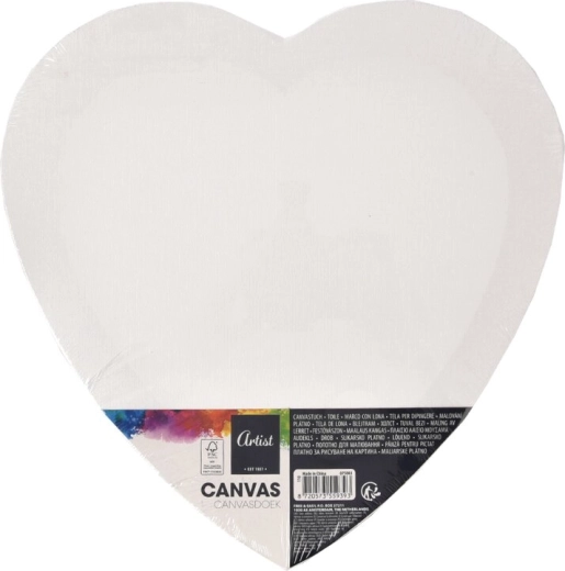Tela da pittura a forma di cuore 29 × 29 cm