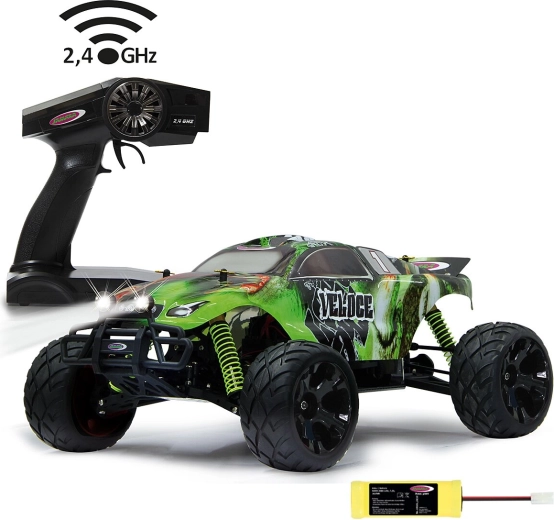 Monster truck RC Jamara Veloce 4WD 1:10 con illuminazione a LED