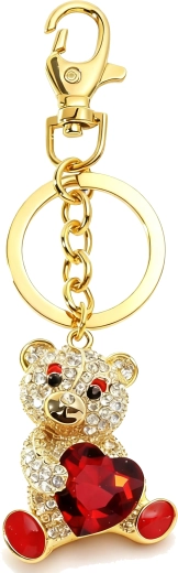 Portachiavi dorato orsetto