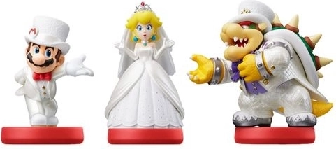 Figure amiibo Super Mario – set nuziale Mario, Peach e Bowser (3 pz)