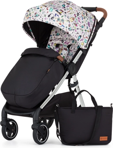 Petite&Mars Royal 3 Silver Limited 100 Tattoo – passeggino sportivo con cappottina e inserto