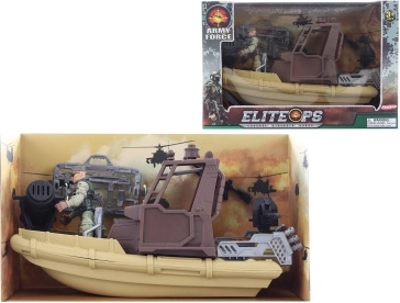 Nave da guerra con soldato e accessori