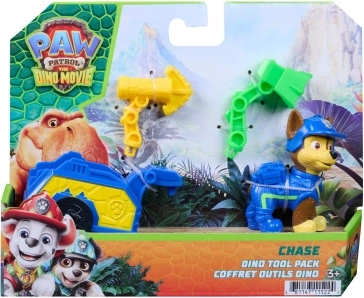 Spin Master Paw Patrol Dino Movie: mini-figura di Chase con rimorchio di salvataggio e accessori