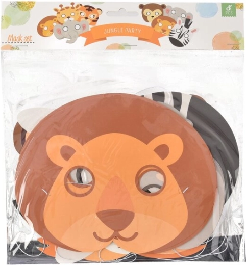 Maschere di carta Jungle (8 pz)
