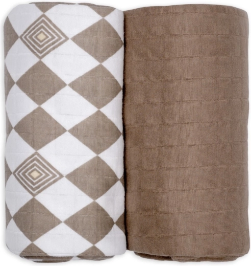 Lodger swaddler solid matcha buffalo, 2 pz 110 × 110 cm