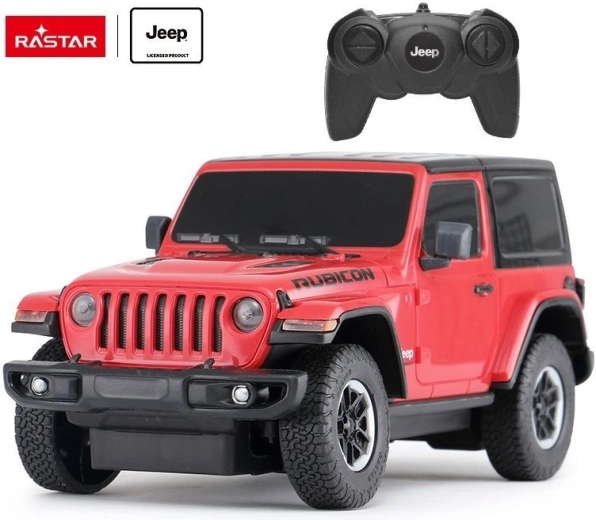 Auto RC Rastar Jeep Wrangler JL Rubicon 1:24 rosso - 1 pezzo