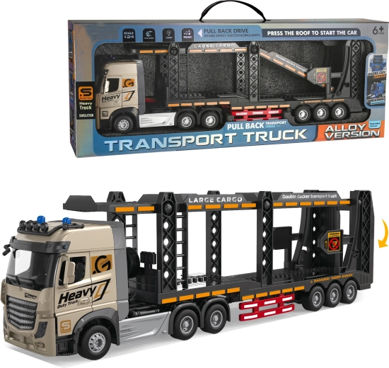 Camion in metallo per il trasporto di auto 1:24