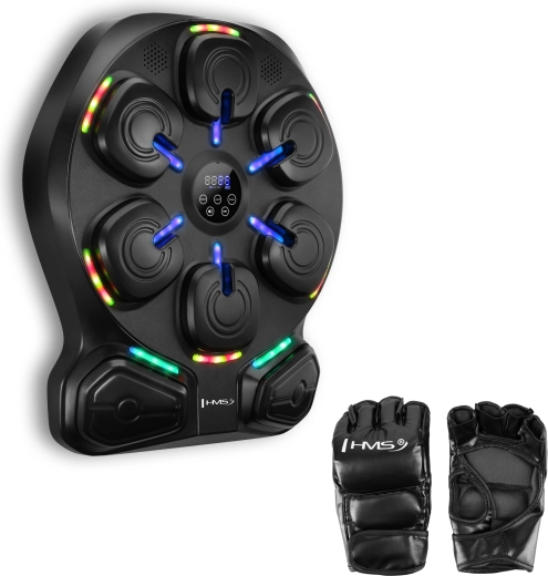 Bersaglio elettronico da boxe HMS TB13 con LED, Bluetooth e guantoni