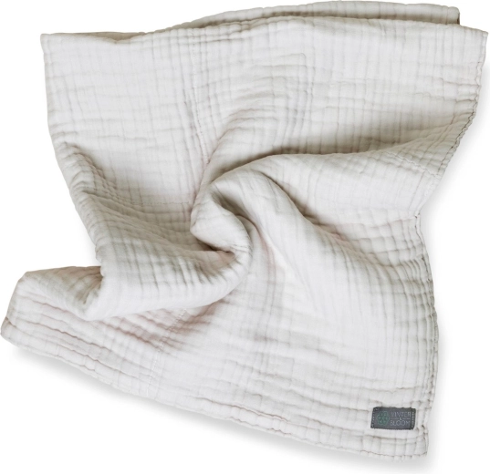 Coperta in mussola Vinter & Bloom Layered Organic dove grey