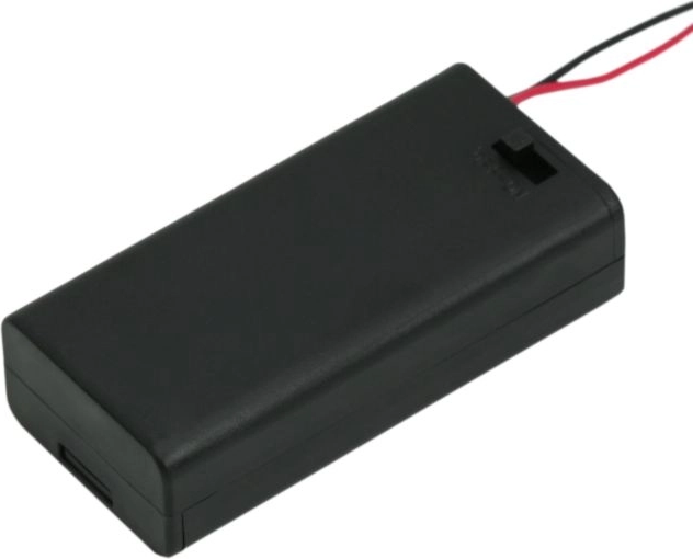 Portabatterie per 2 batterie AA con interruttore
