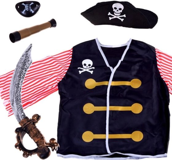 Costume da pirata per bambini con spada e accessori