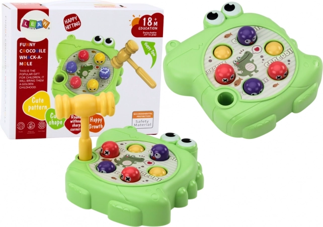 Gioco di abilità con coccodrillo e martelletto