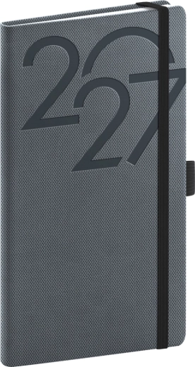 Agenda tascabile Notique Ajax 2027 nera 9 × 15,5 cm